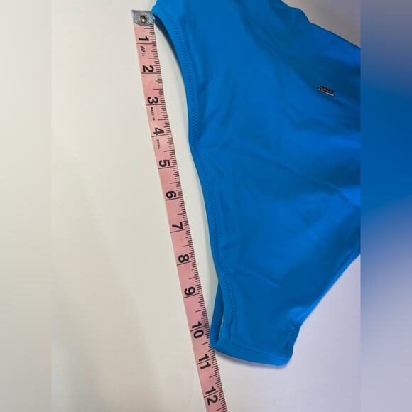 Victorias Secret Bikini Bottom Womens Small V Crossover High Waisted Blue NWT - Picture 10 of 10